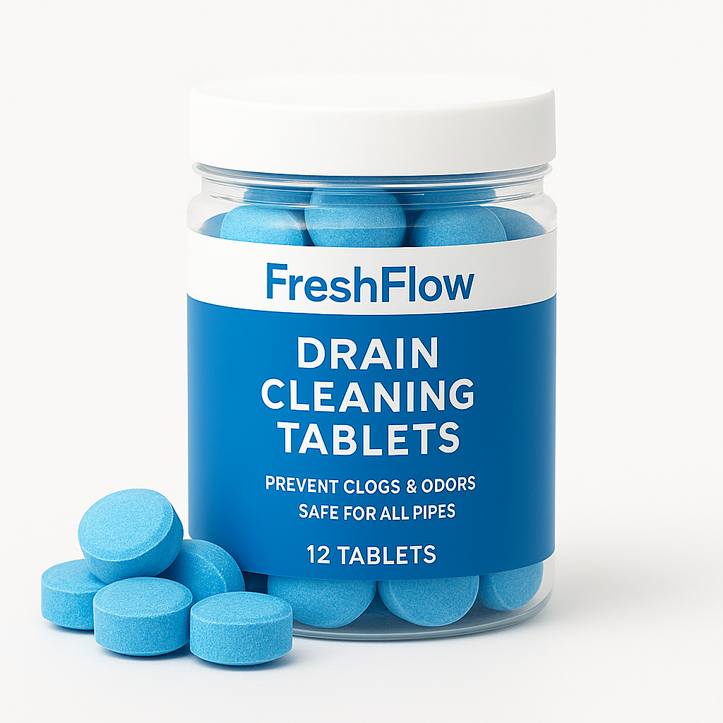 FreshFlow Drain Cleaning Tablets — 12 Pack